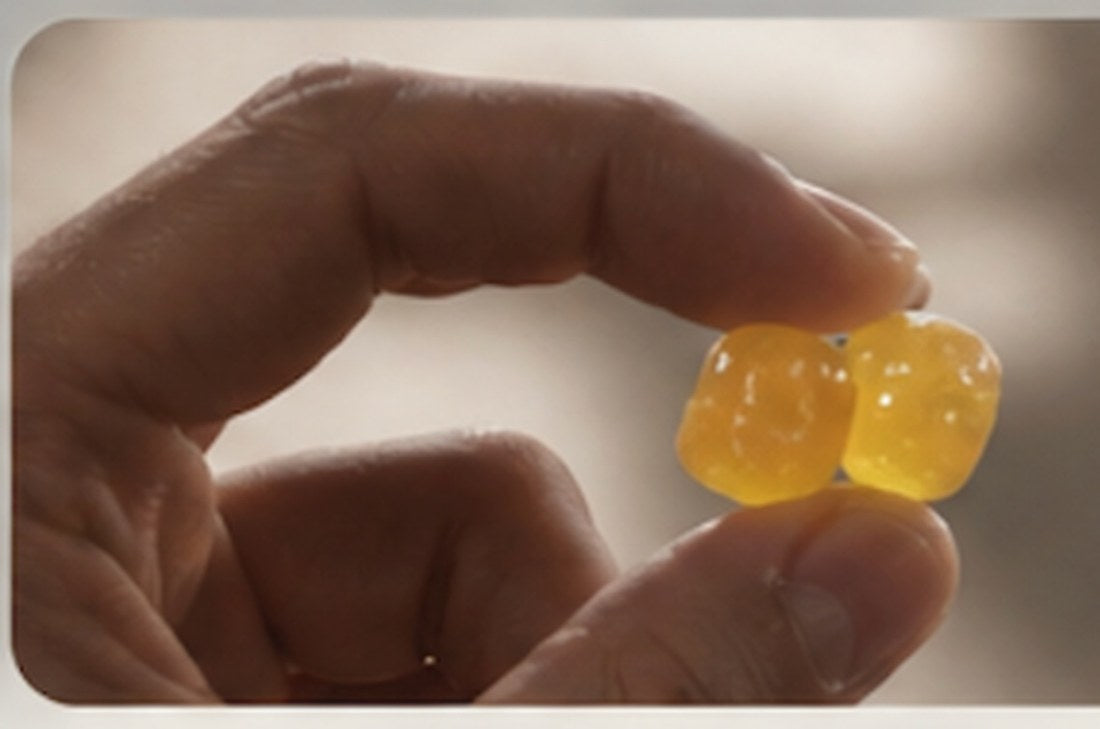 Twee gummies. Duidelijke portie.